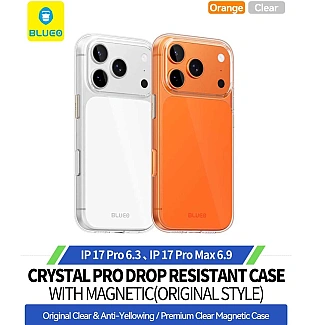 قاب بلو کریستالی  Blueo Crystal Clear Pro Drop Resistant Case With Magnetic (Original Style) Iphone